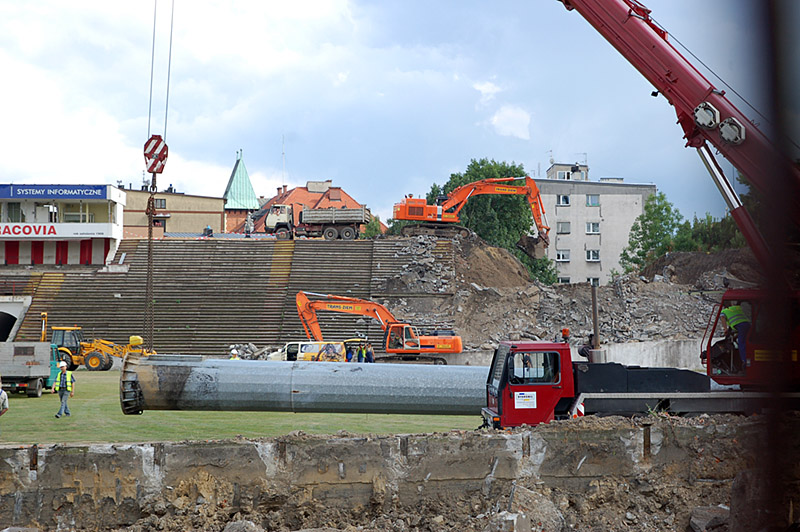 Rozbiórka stadionu Cracovii